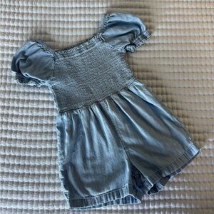 GAP Smocked Denim Romper, S